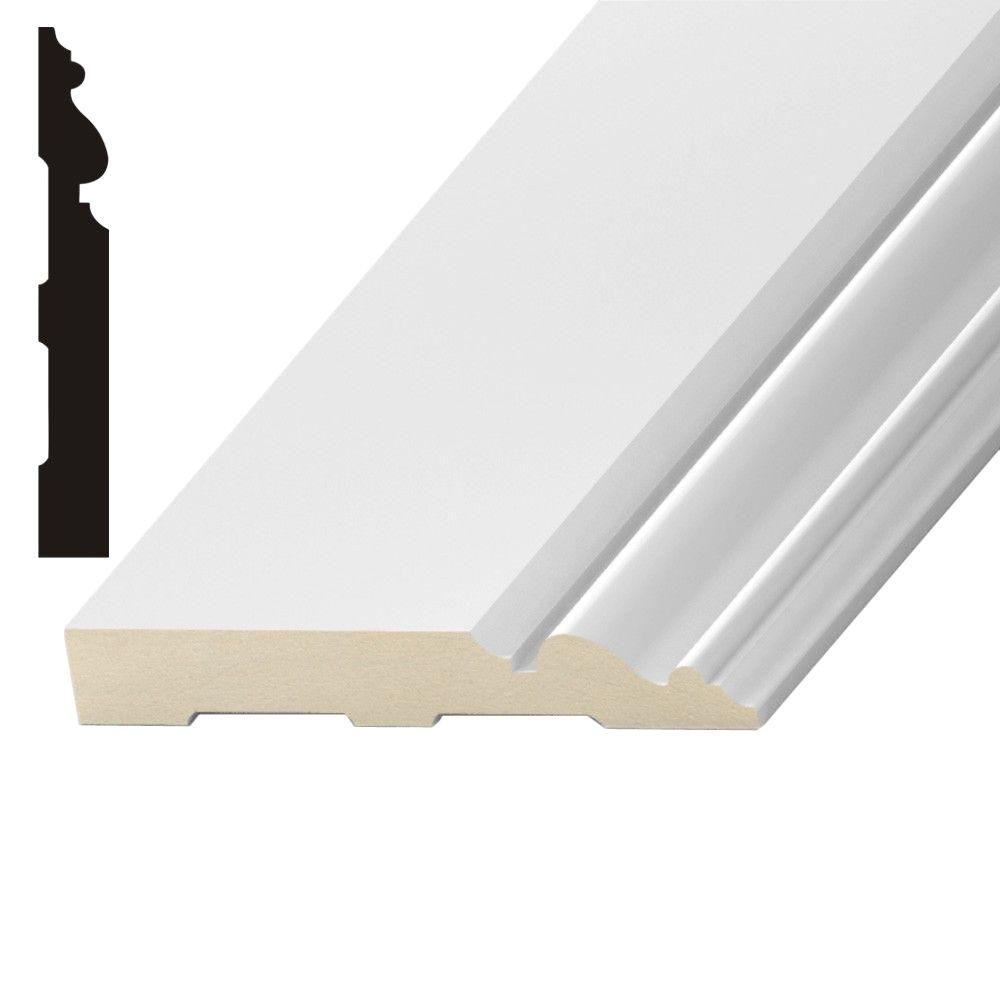 Kelleher Santa Fe 9/16 in. x 4-1/2 in. MDF Base Moulding-MDF233A - The ...