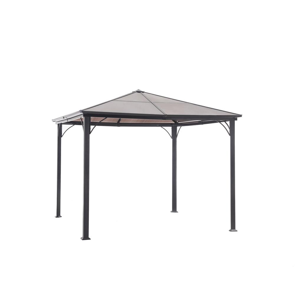 Sunjoy Birmingham 10 ft. x 10 ft. Polycarbonate Top GazeboLGZ340PST