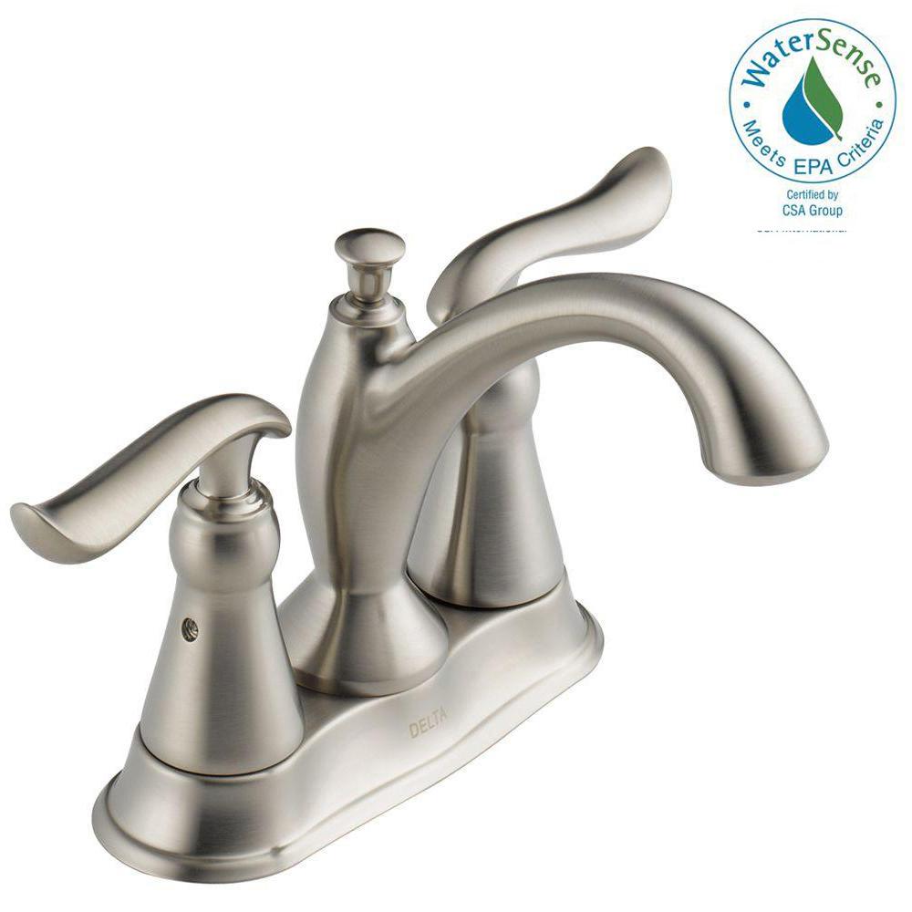 Delta linden single handle kitchen faucet in stainless