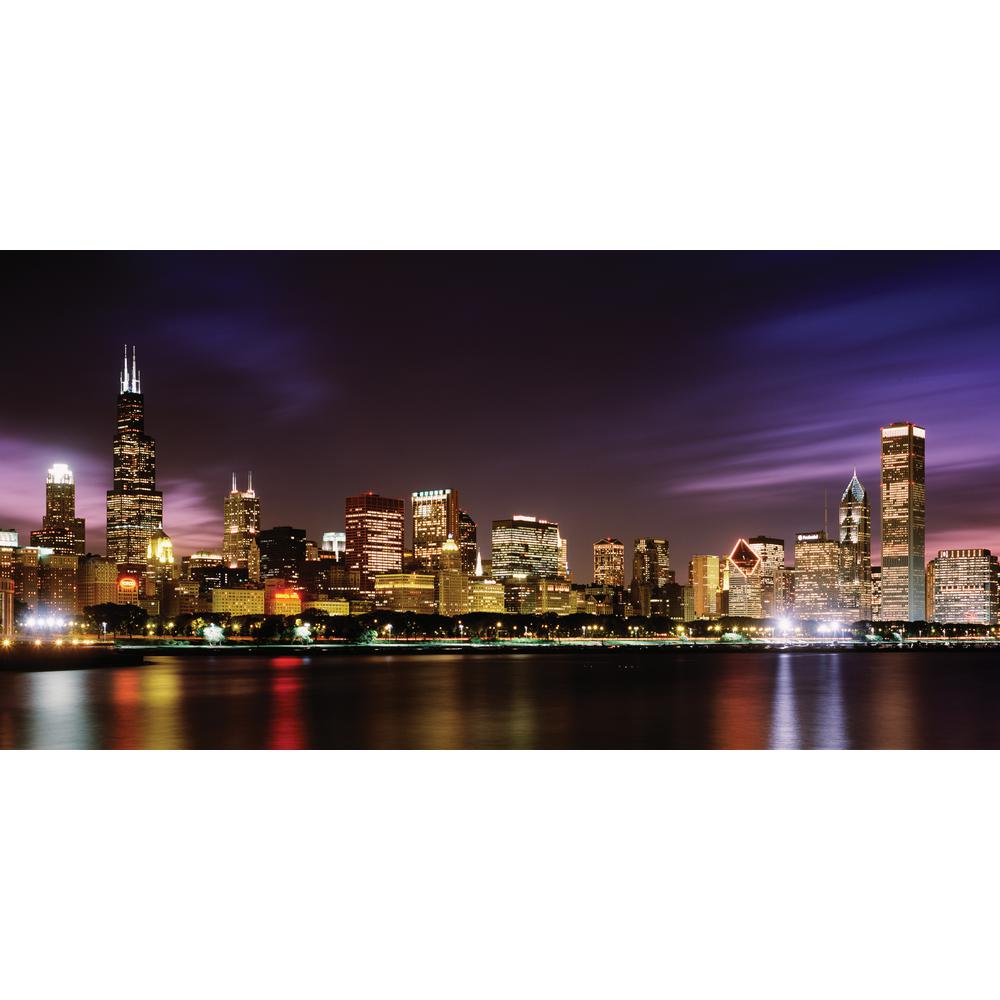 Gies 80 In X 40 Chicago Skyline Wall Mural Wm Csl The Chicago Skyline Wall Mural Wm Csl 80 The Home Depot