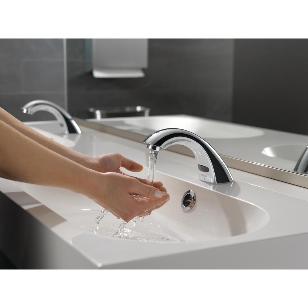 Delta Commercial Battery Ed Single Hole Touchless Bathroom Single Hole Touchless Bathroom