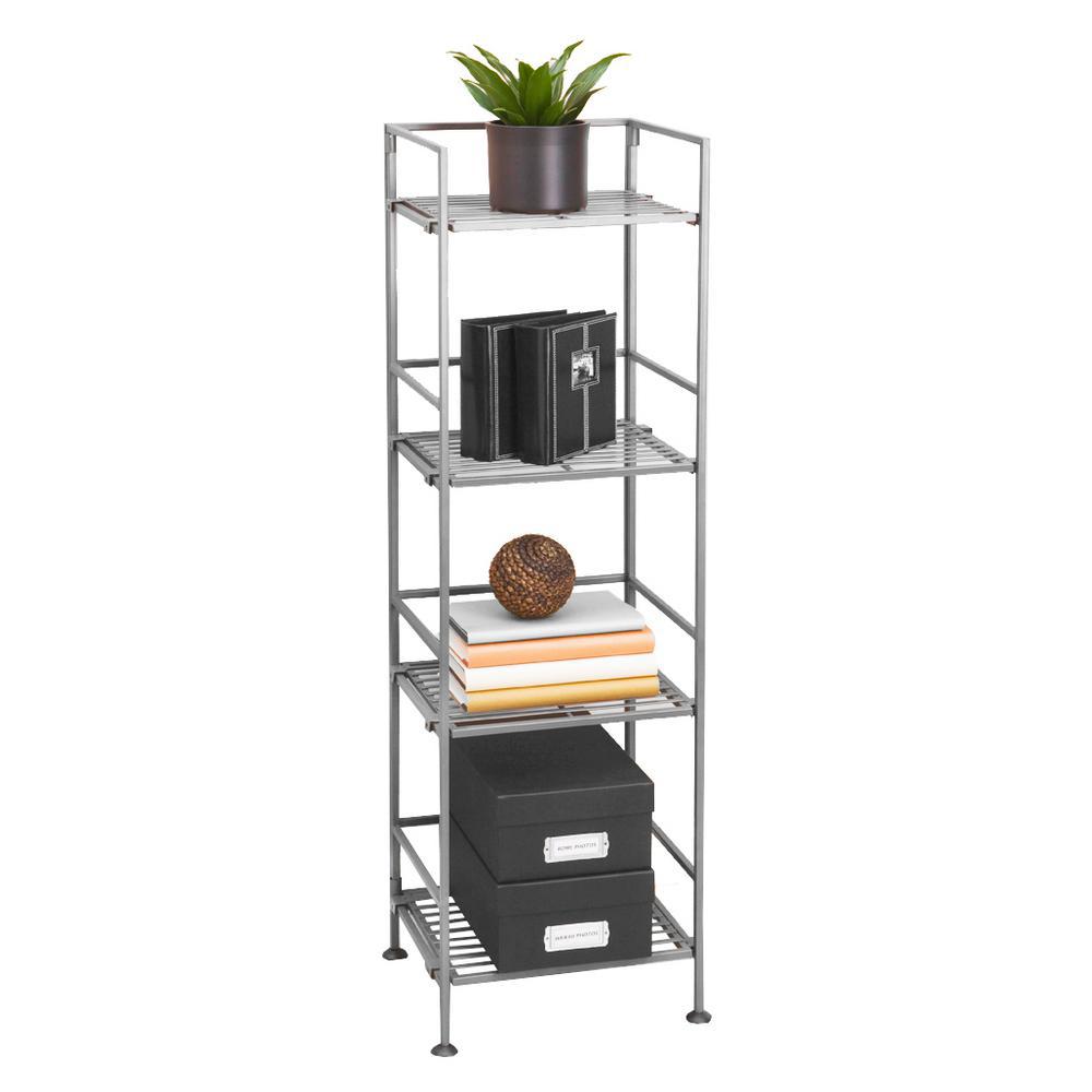 square metal shelving units