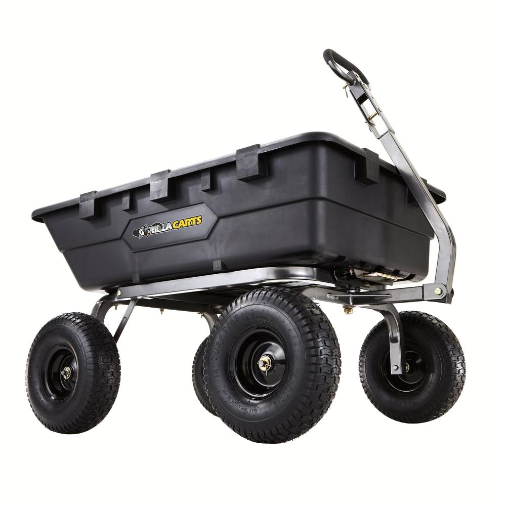 Gorilla Carts 1,500 lb. Super Heavy-Duty Poly Dump Cart-GOR10-COM - The ...