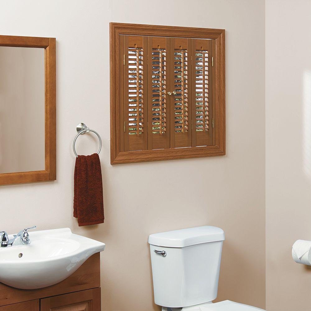 homeBASICS Traditional Faux Wood Oak Interior Shutter (Price Varies by