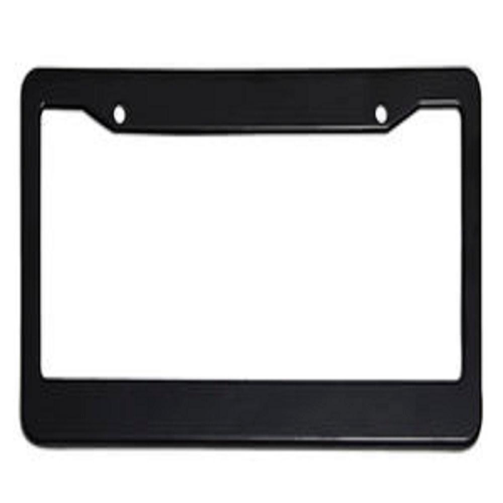 OxGord Plastic Black License Plate Frame-LFPL-S1-BK - The Home Depot