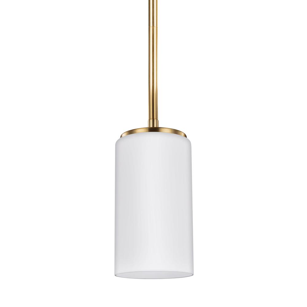 Sea Gull Lighting Alturas 1 Light Brushed Nickel Mini Pendant Light Brushed Nickel Mini Pendant
