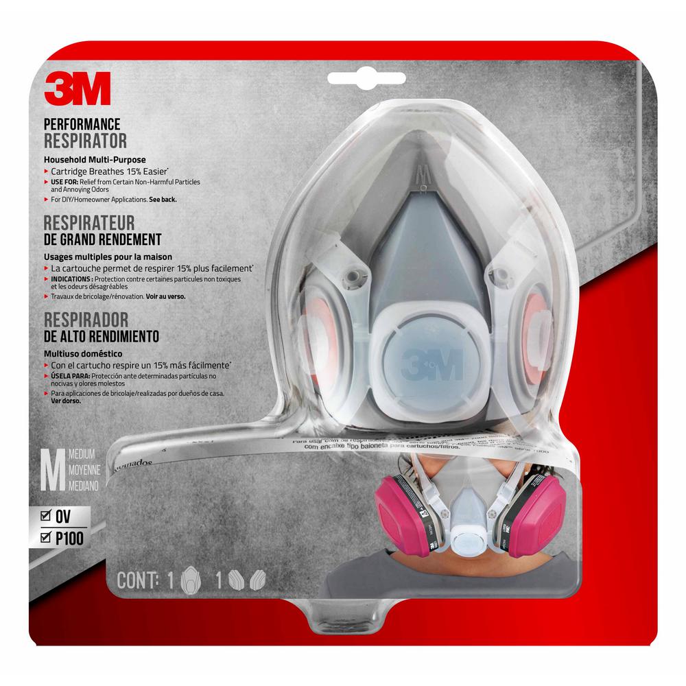 3m Medium Mold And Lead Paint Removal Respirator Mask 6297pa1 A Medium House Hold Multi Purpose Respirator