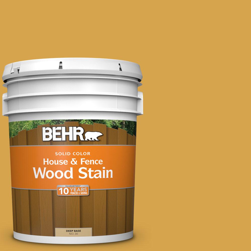 BEHR 5 gal. M2906 Plantain Chips Solid House and Fence Exterior Wood Stain03005 The Home Depot