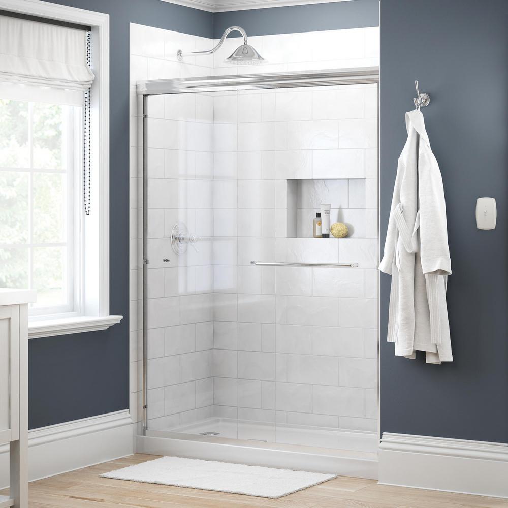 Semi Frameless Shower Doors Showers The Home Depot