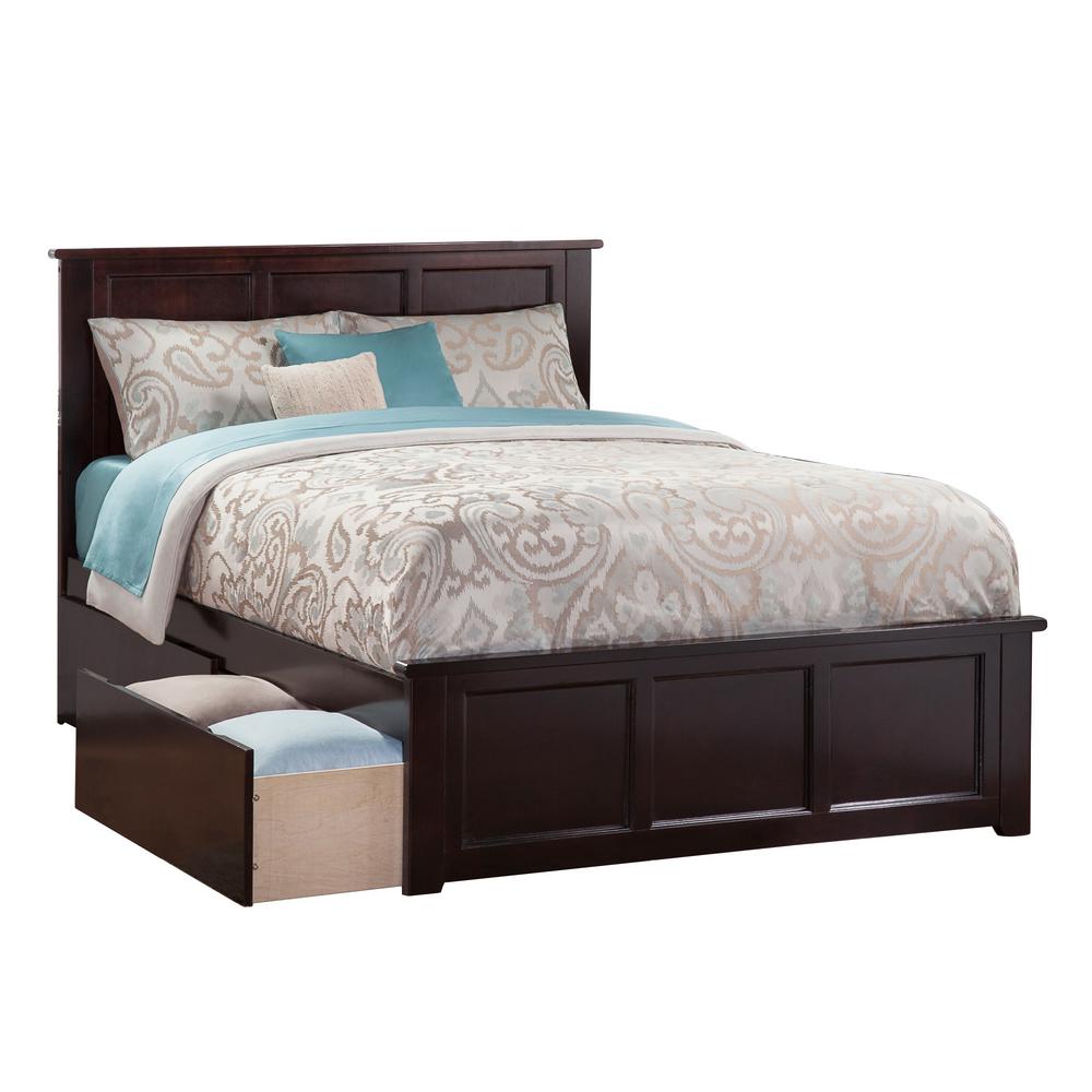 Atlantic Furniture Madison Queen Platform Bed with Matching Foot Board ...