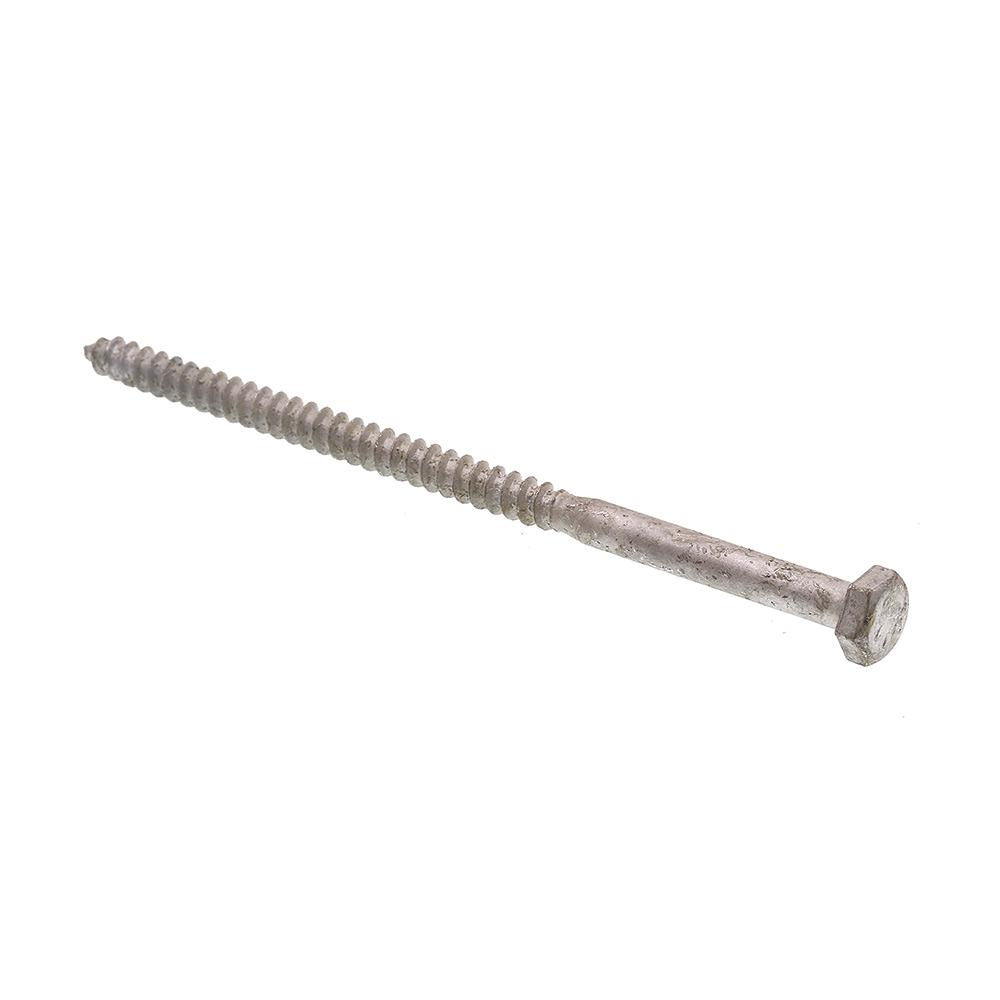 100-Pack 1//4 in X 6 in. Prime-Line 9055441 Hex Lag Screws A307 Grade A Hot Dip Galvanized Steel