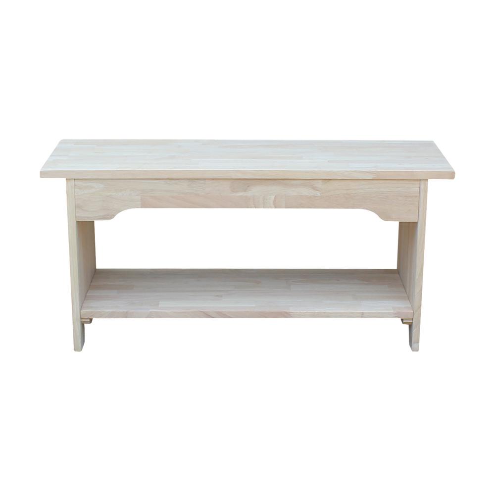 International Concepts Unfinished Bench Be 36 The Home Depot