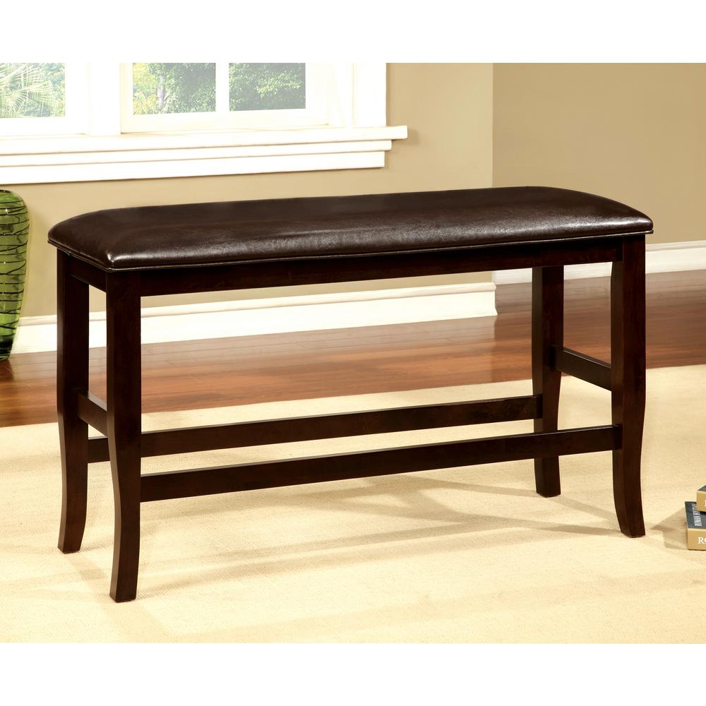 Furniture Of America Swanson 26 In Espresso Leatherette Counter