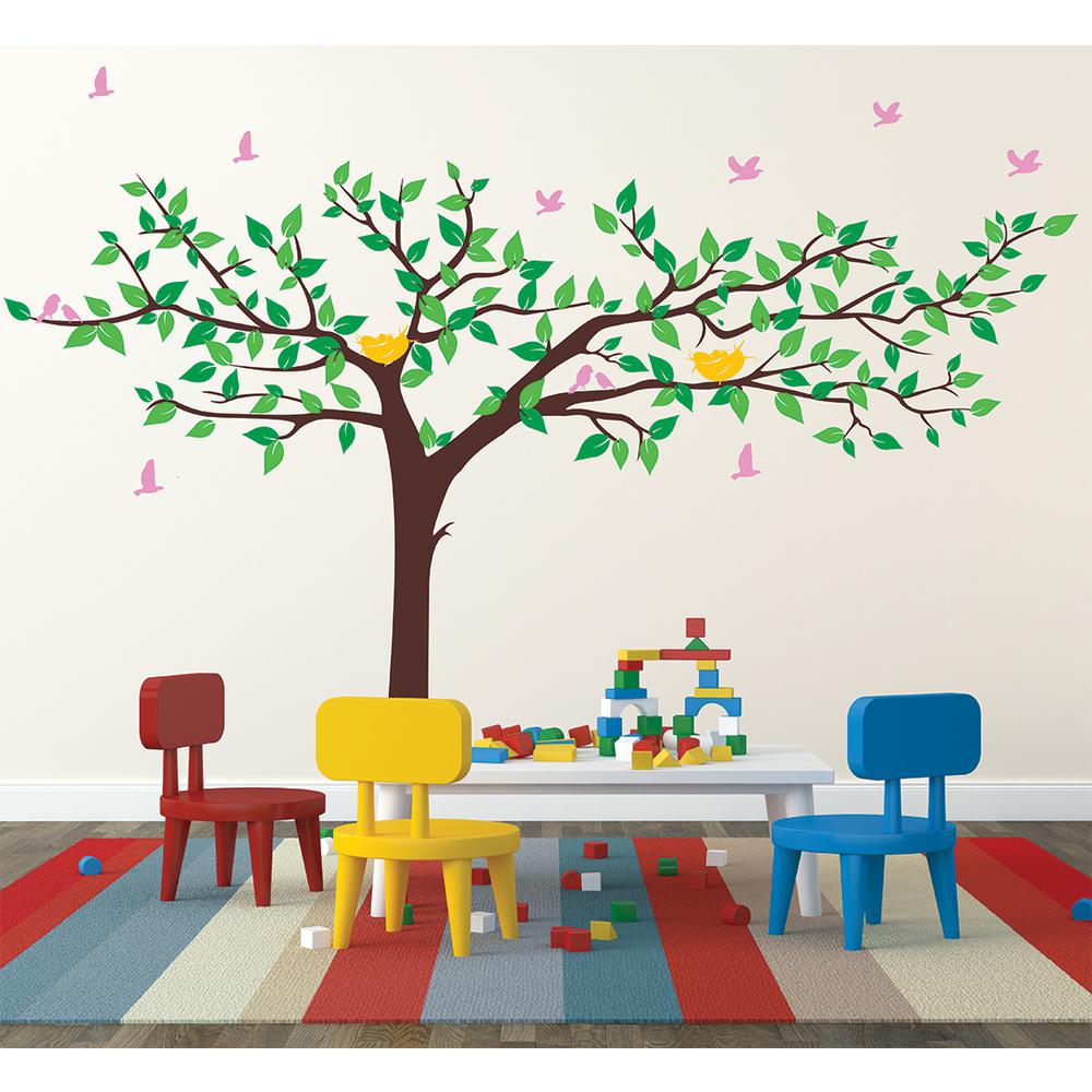Pop Decors 133 In X 90 Colorful Super Big Tree Removable Wall Colorful Super Big Tree Removable Wall Decal