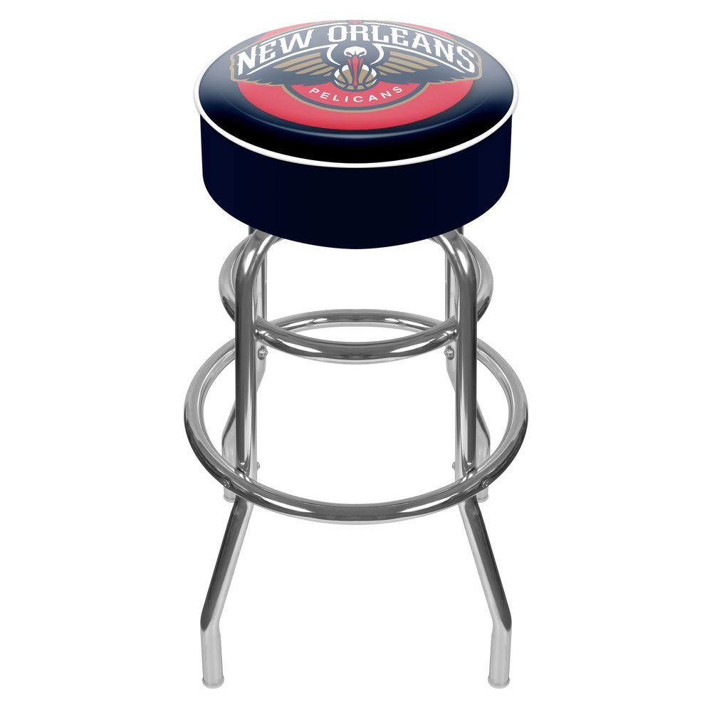 Trademark New Orleans Pelicans Nba 31 In Chrome Padded Swivel Bar Trademark New Orleans Pelicans Nba 31 In Chrome Padded Swivel Bar Stool