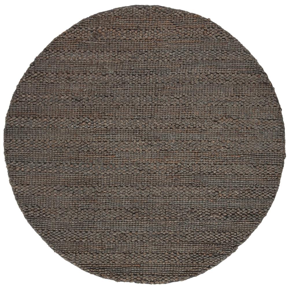 Safavieh Natural Fiber Charcoal 6 ft. x 6 ft. Round Indoor Area Rug ...