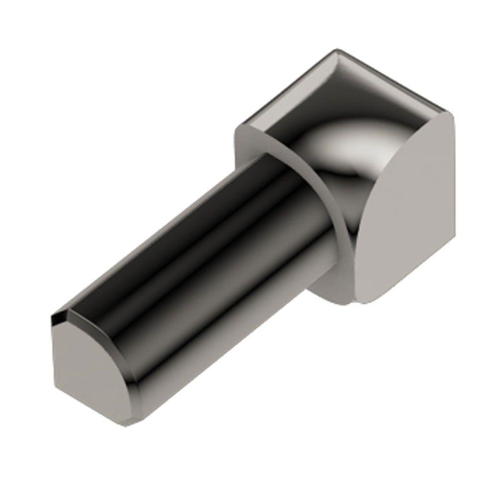 Schluter Rondec Polished Nickel Anodized Aluminum 3/8 in. x 1 in. Metal ...