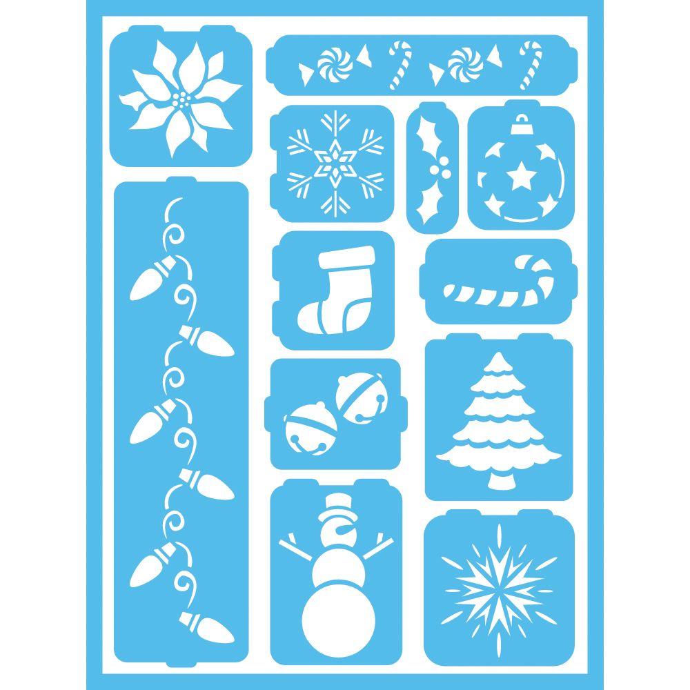 Americana Holiday Cheer SelfAdhesive StencilAGS209A The Home Depot