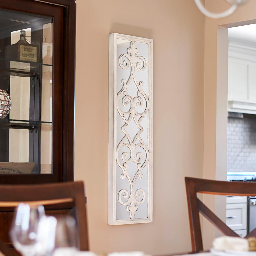 Framed Wall Mirror Scroll Overlay
