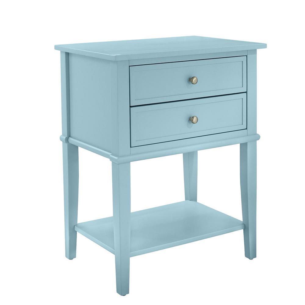 light blue accent table