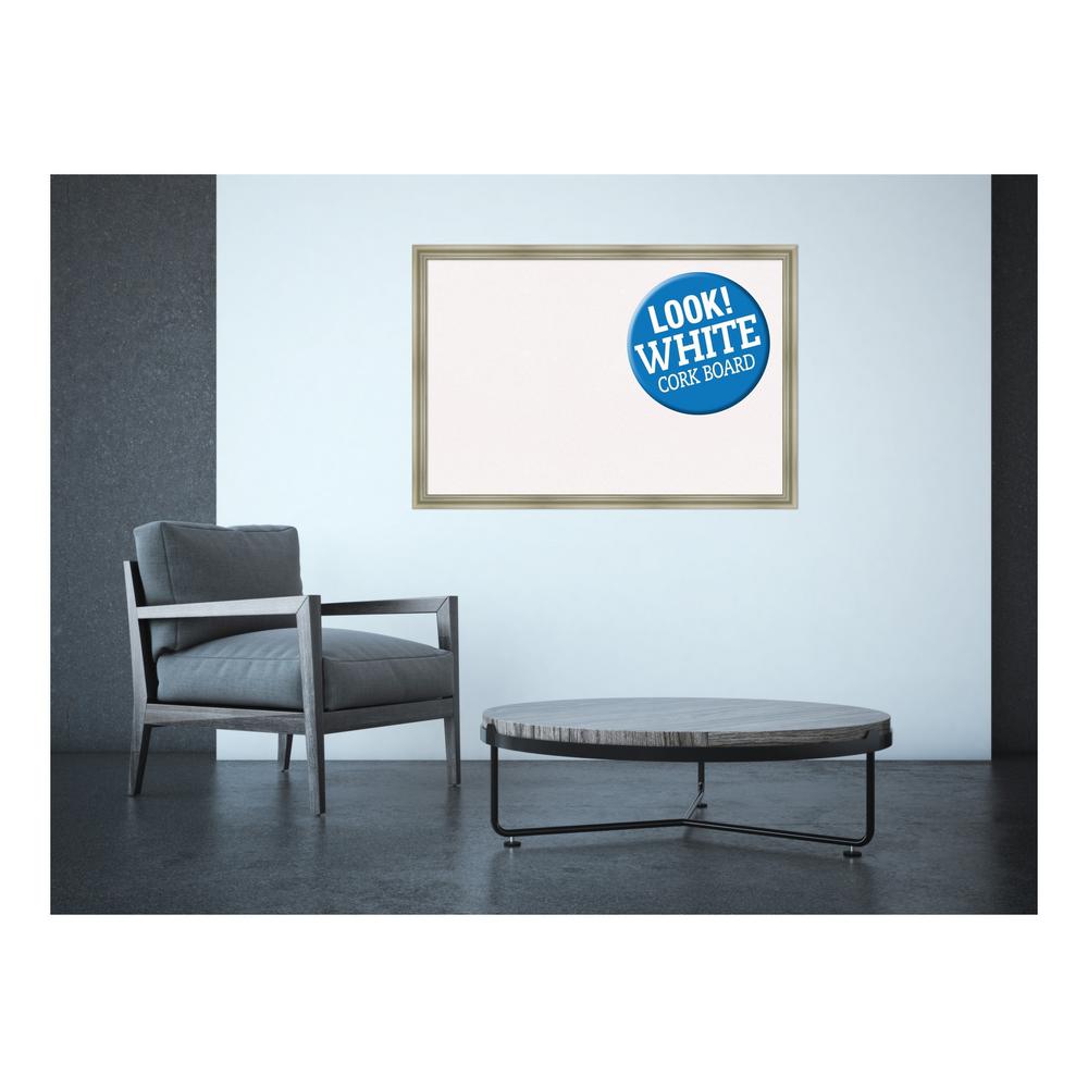 Cork Board Memo Boards Wall Decor The Home Depot Framed White Cork Memo Board