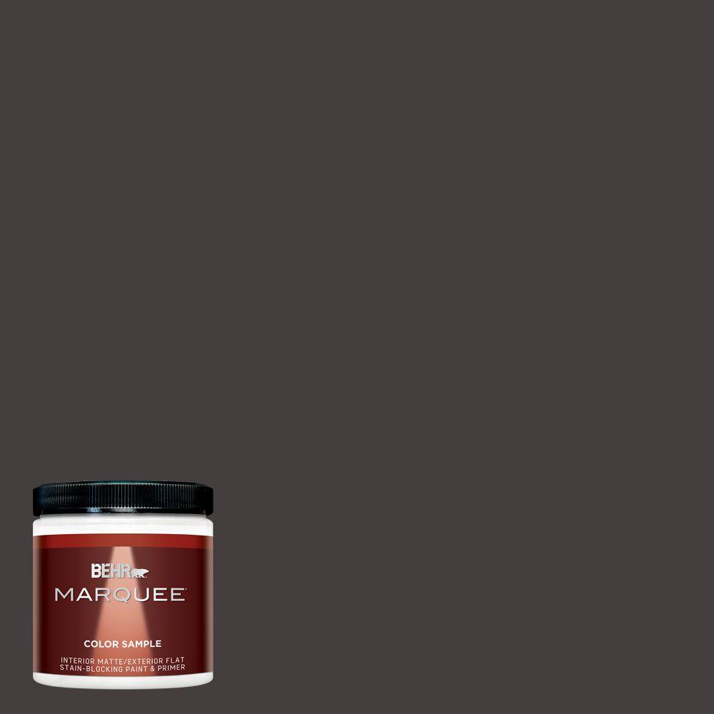 Behr Marquee 8 Oz Mq1 35 Off Broadway One Coat Hide Matte Interior Exterior Paint And Primer In Sample