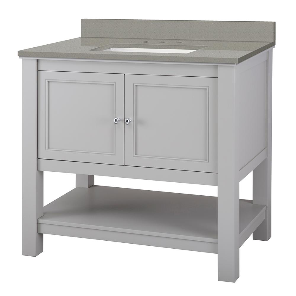 Foremost Bathroom Vanities Bath The Home Depot D Bath Vanity In Grey With Engineered