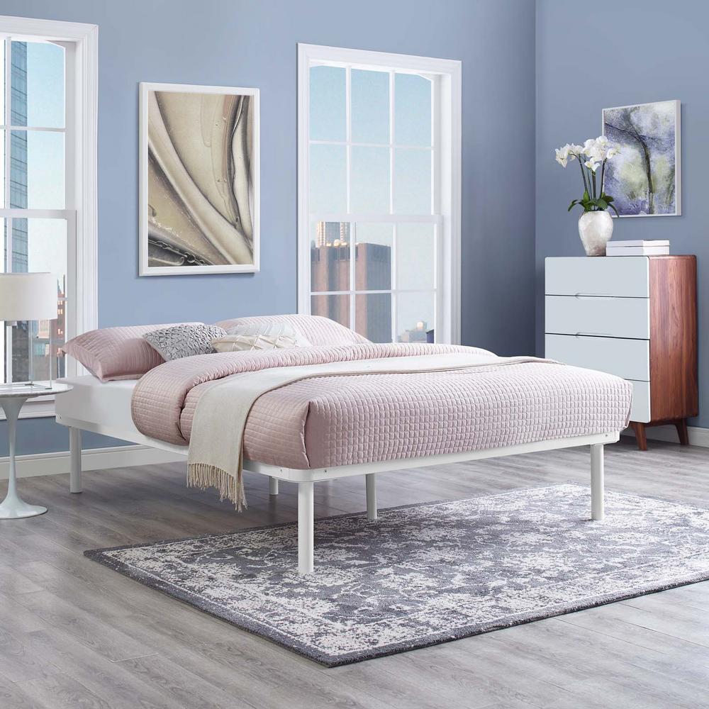 Modway Rowan White King Bed Frame Mod 5550 Whi The Home Depot Modway Rowan White King Bed Frame