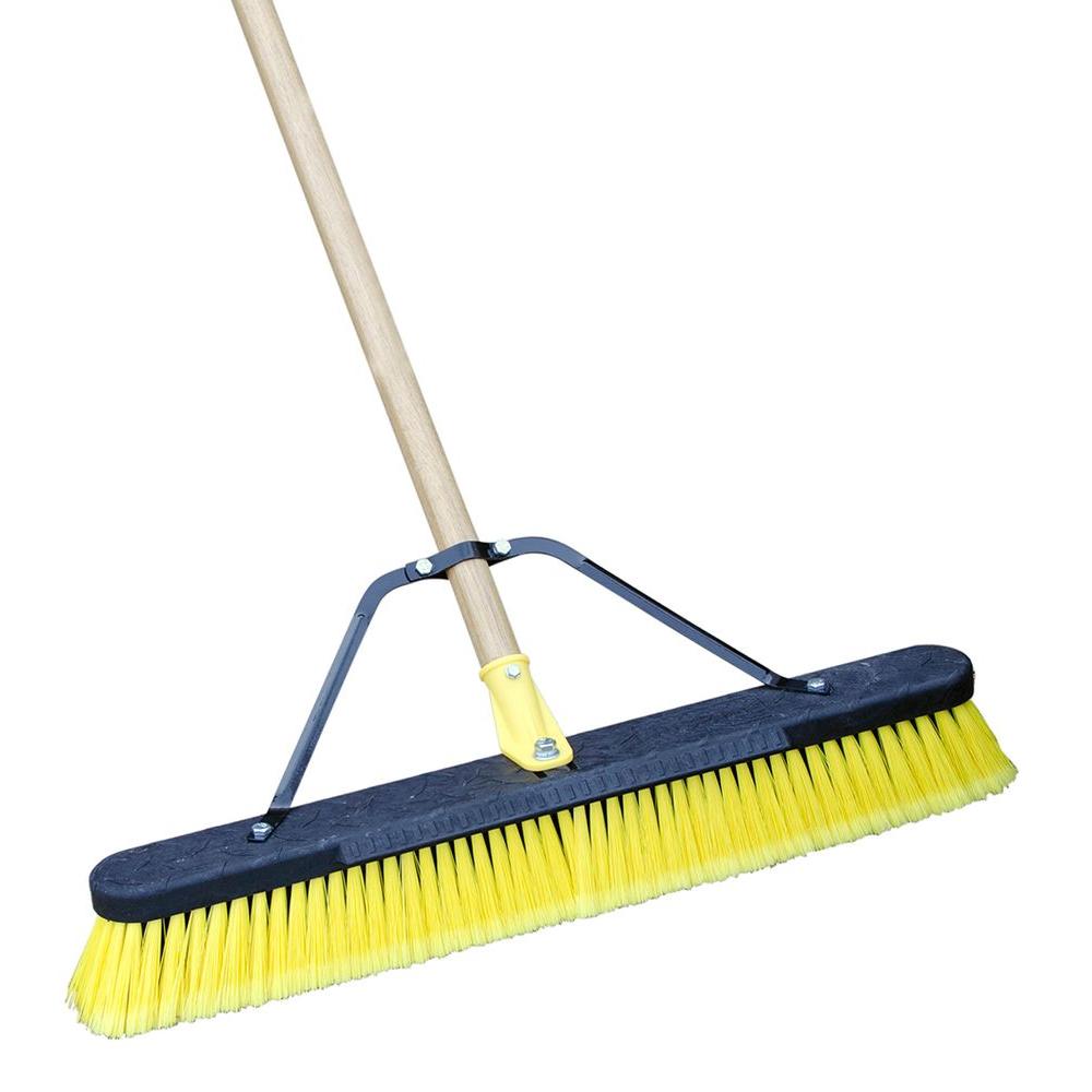 Quickie Job Site 24 inch Indoor/Outdoor Push Broom (2-Pack) by Quickie