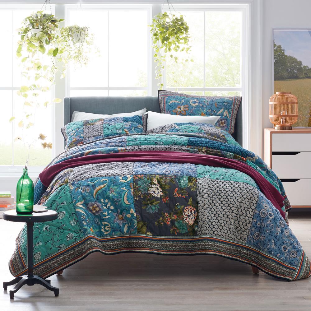 The Company Store Hillbrooke Multicolored Floral Cotton Patchwork King