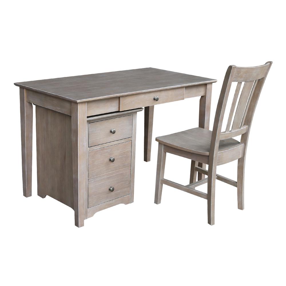 International Concepts Weathered Gray Taupe Staci 3 Piece Office Weathered Gray Taupe Staci 3 Piece