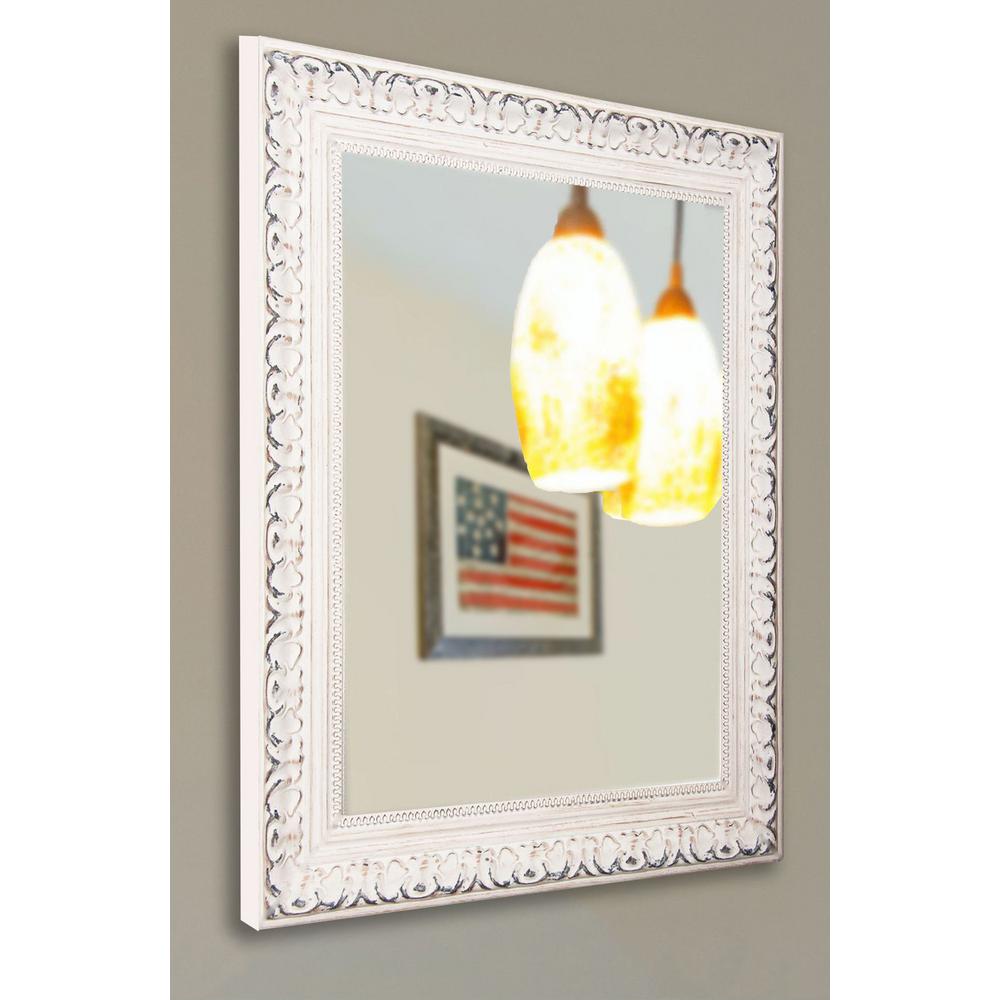 29 5 In X 35 Victorian White Non Beveled Vanity Wall Mirror