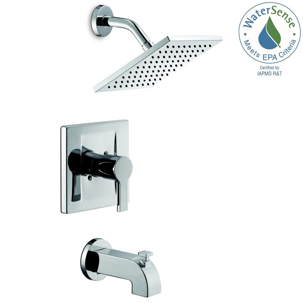 Glacier Bay Modern Single Handle 1 Spray Tub And Shower Faucet In