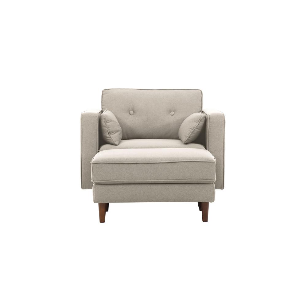 Lifestyle Solutions Tucson Taupe Mid Century Modern Arm