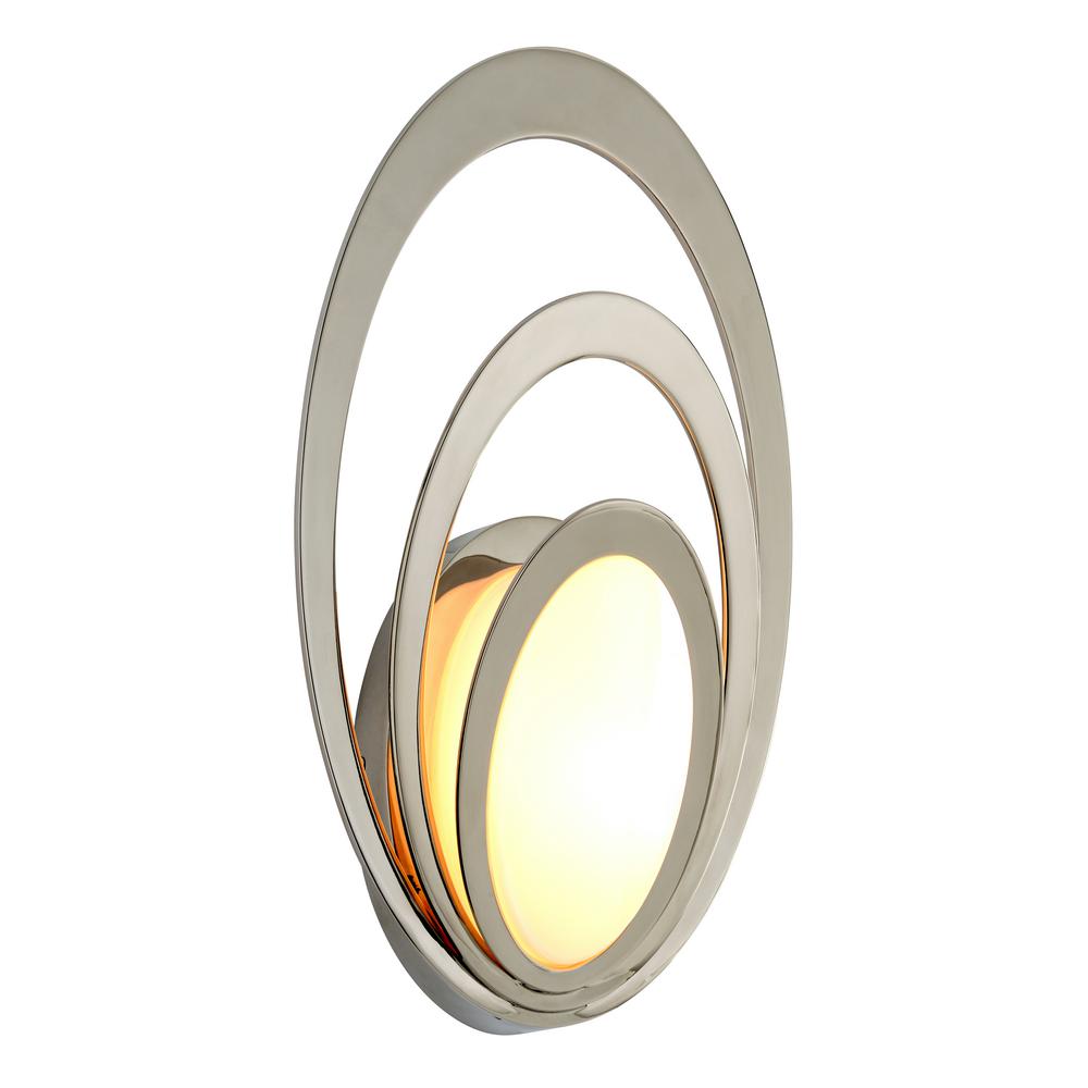 Chrome Water Resistant Integrated Led Outdoor Lighting Stratus 75 Watt Polished Stainless 15 In H Outdoor Integrated Led Wall Mount Sconce