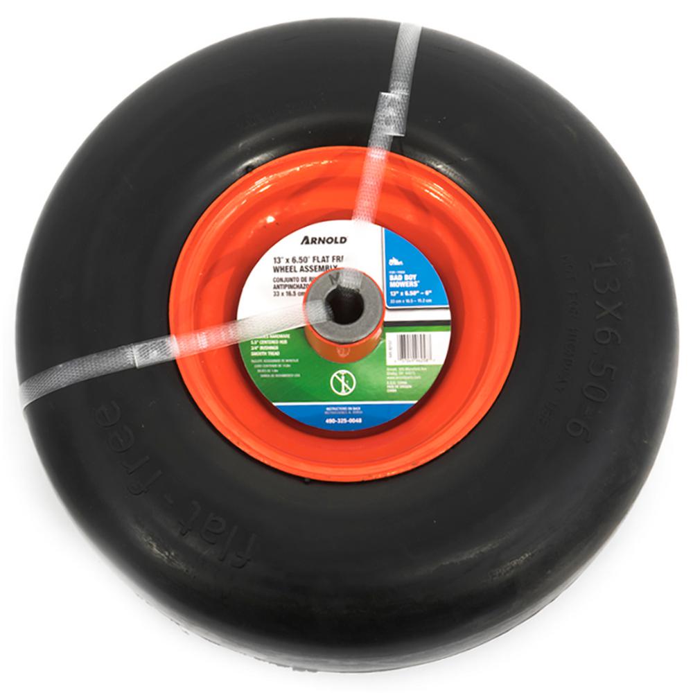 Arnold 13 in. x 6.5 in. Universal Flat Free Zero Turn Front Wheel
