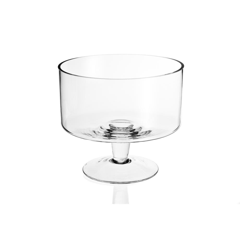 Badash Crystal Lexington 9 In Clear Mouth Blown Glass Trifle Bowl S427 The Home Depot 8116