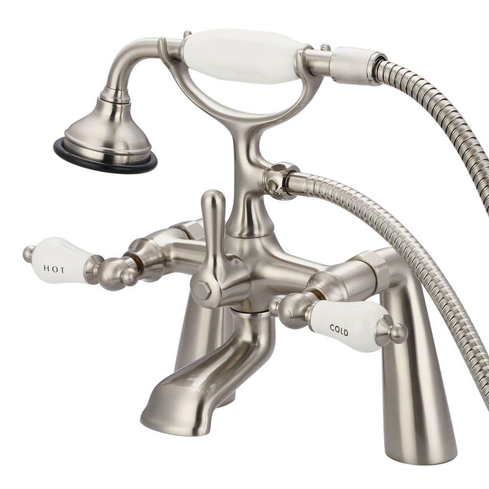 Hand Shower Nickel Detachable Hose Claw Foot Tub Faucets