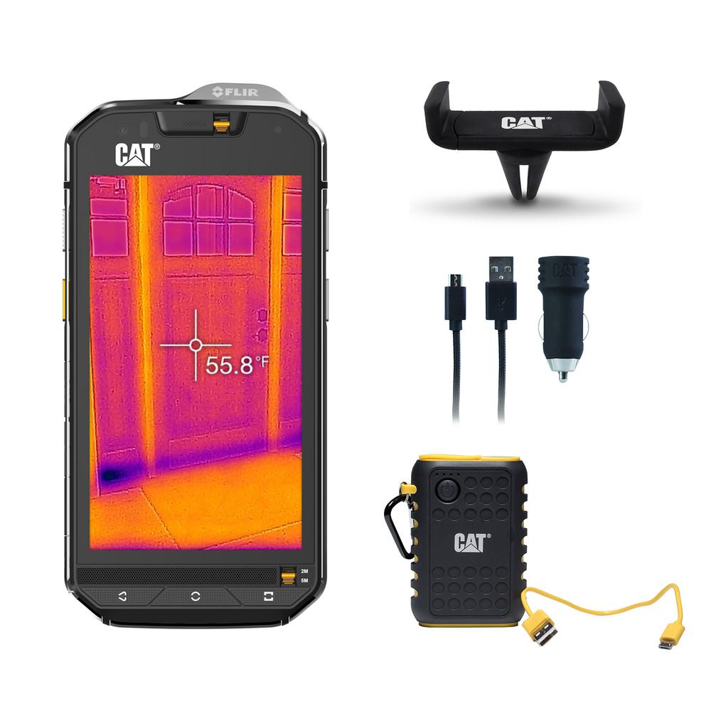  CAT  Unlocked Rugged Phone  with Accessories  S60BNDL3 The 