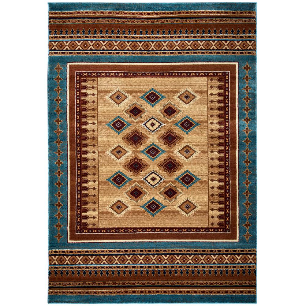 7 X 10 Rustic Lodge Area Rugs The Home Depot Bellevue Blue 7 Ft 10 In X Area