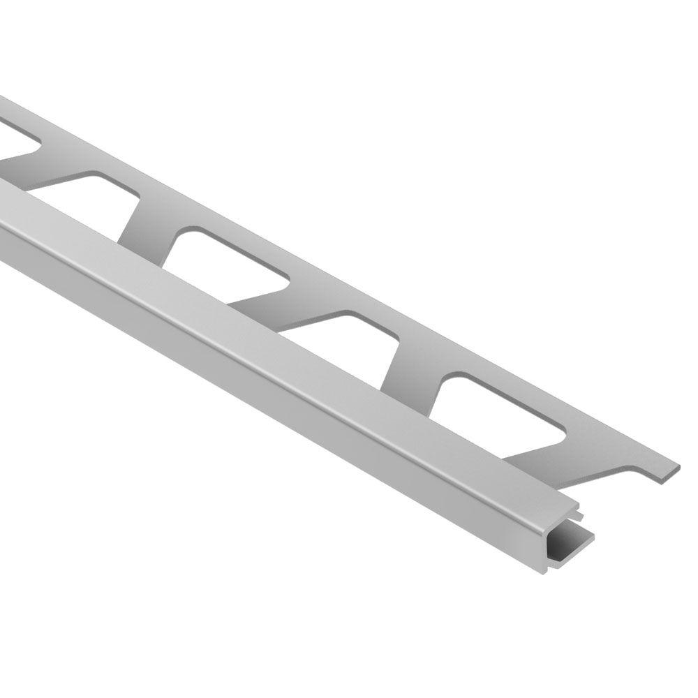 Schluter Quadec Satin Anodized Aluminum 9/16 in. x 8 ft. 21/2 in. Metal Square Edge Tile Edging