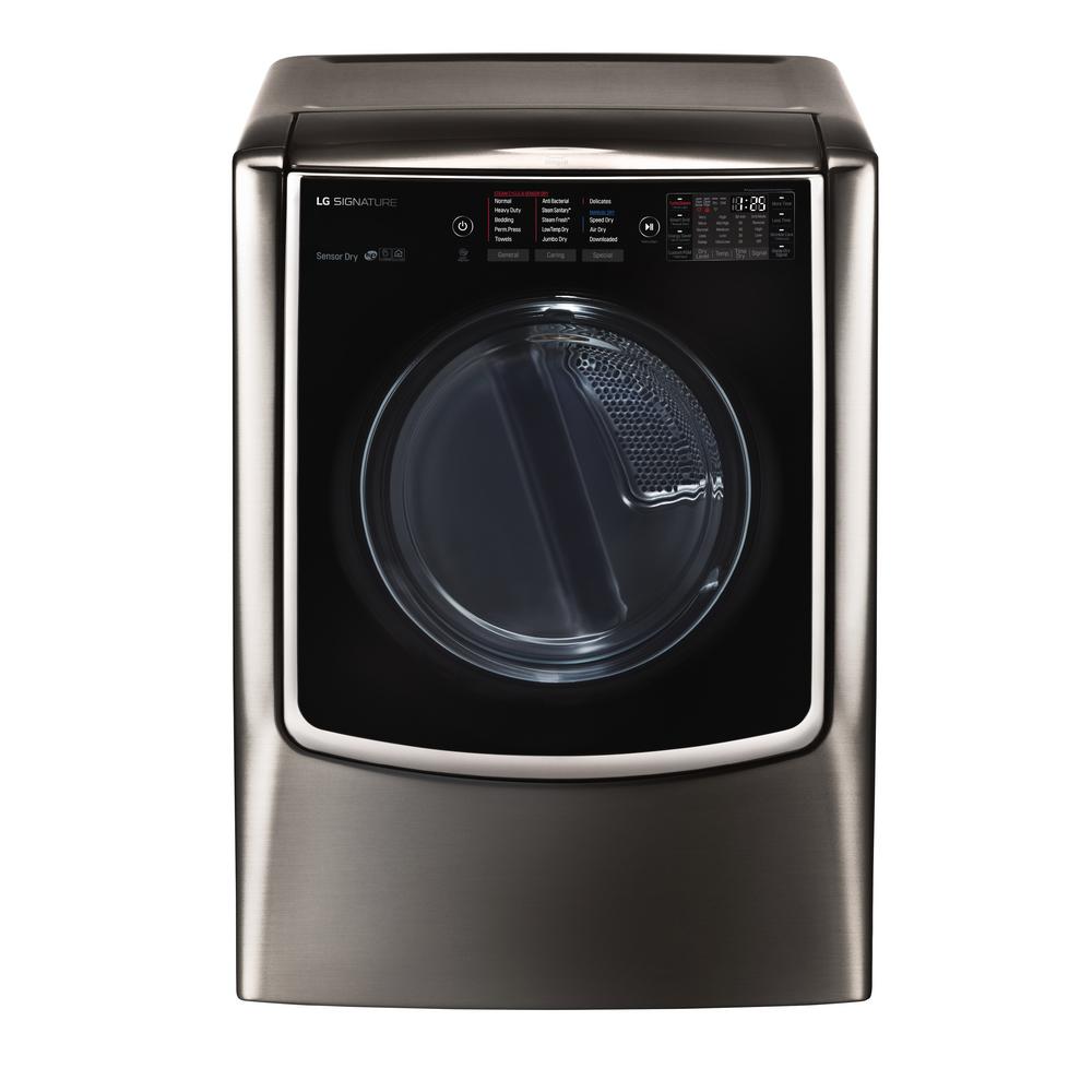 LG Electronics 9.0 cu. ft. Electric Dryer with True Steam in Graphite