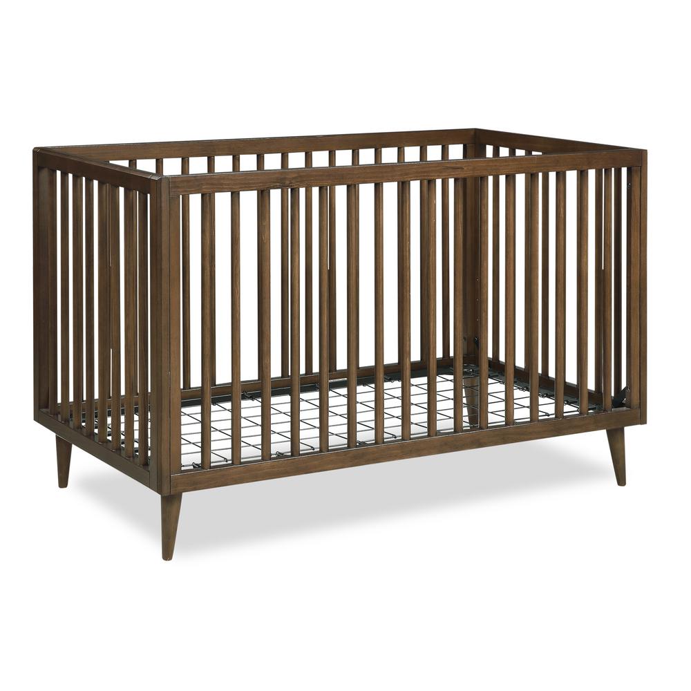 Novogratz Harper Walnut 3 In 1 Convertible Baby Crib For Nursery