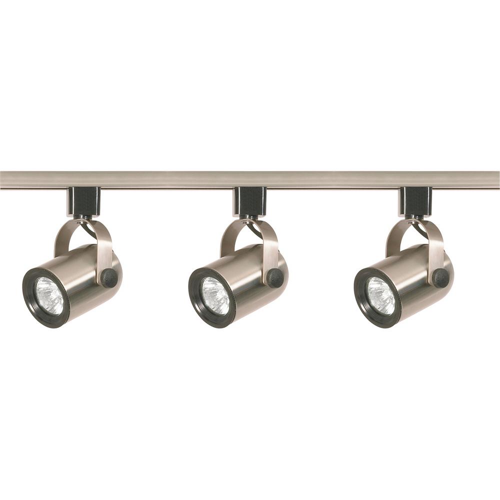 Kendal Lighting RPK80 Series 4 ft. 3Light Satin Nickel Pendant Track