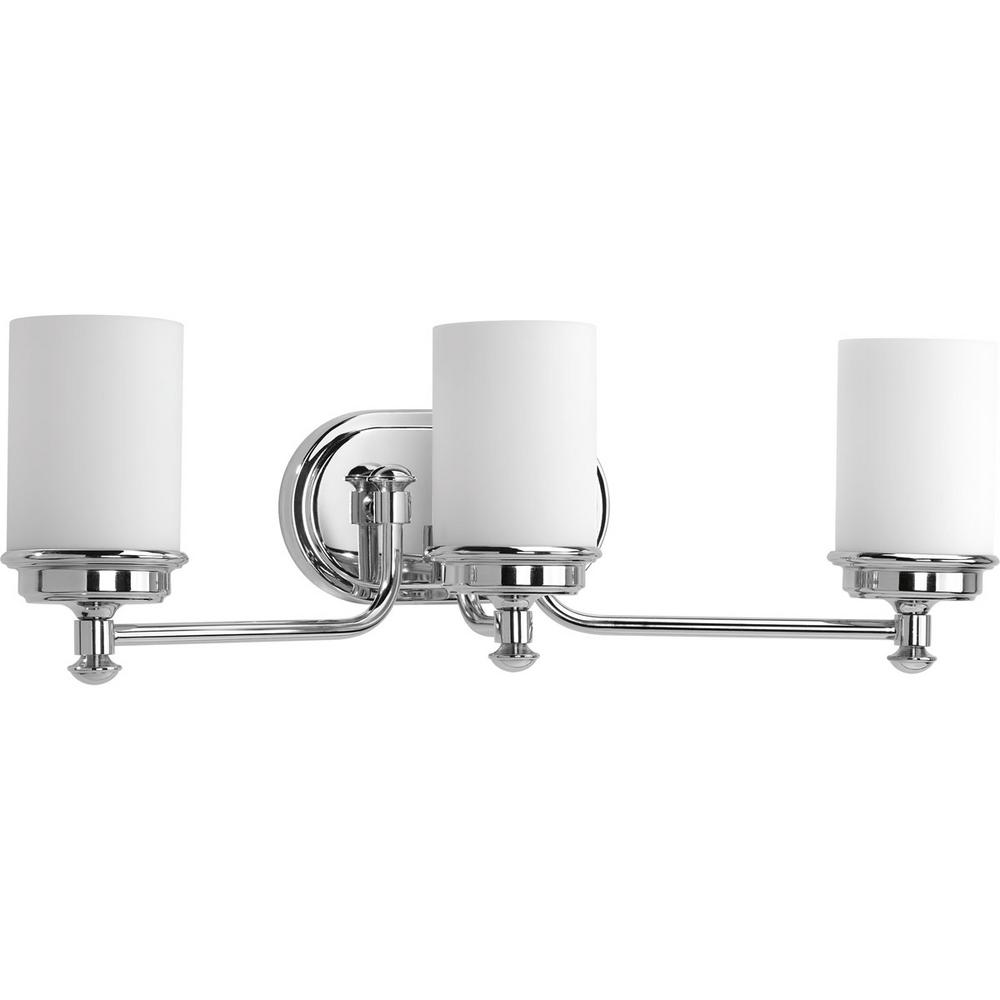 Progress Lighting Elevate 3Light Polished Chrome Bathroom Vanity Light