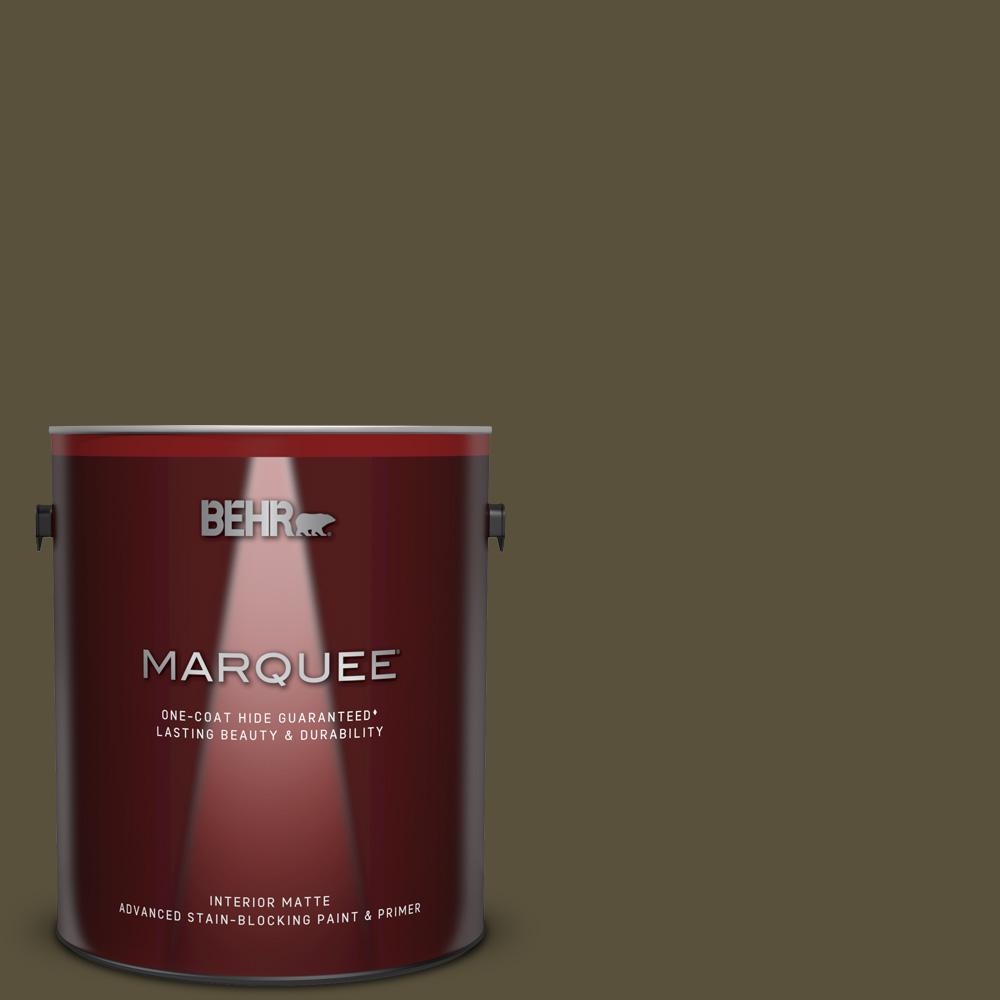 Behr Marquee 1 Gal S H 730 Eagle Rock Matte Interior Paint And Primer In One