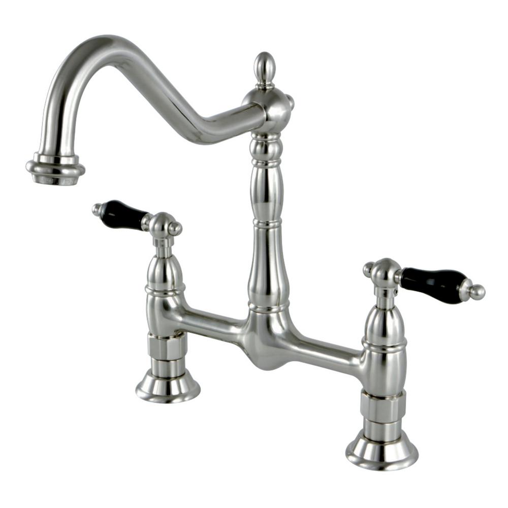 Kingston Brass Duchess 2-Handle Bridge Kitchen Faucet with ...