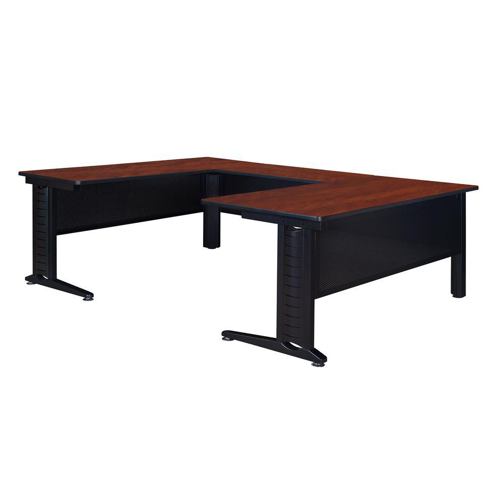 Pendulum Cherry 72 In U Desk Shell With 48 Bridge
