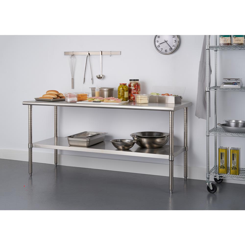 TRINITY EcoStorage 72 in. x 24 in. Stainless Steel NSF Kitchen Utility