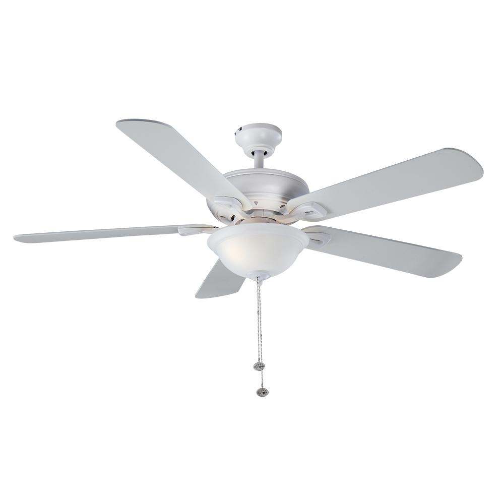 Hampton Bay Rothley 52 In Led Matte White Ceiling Fan 91862 The